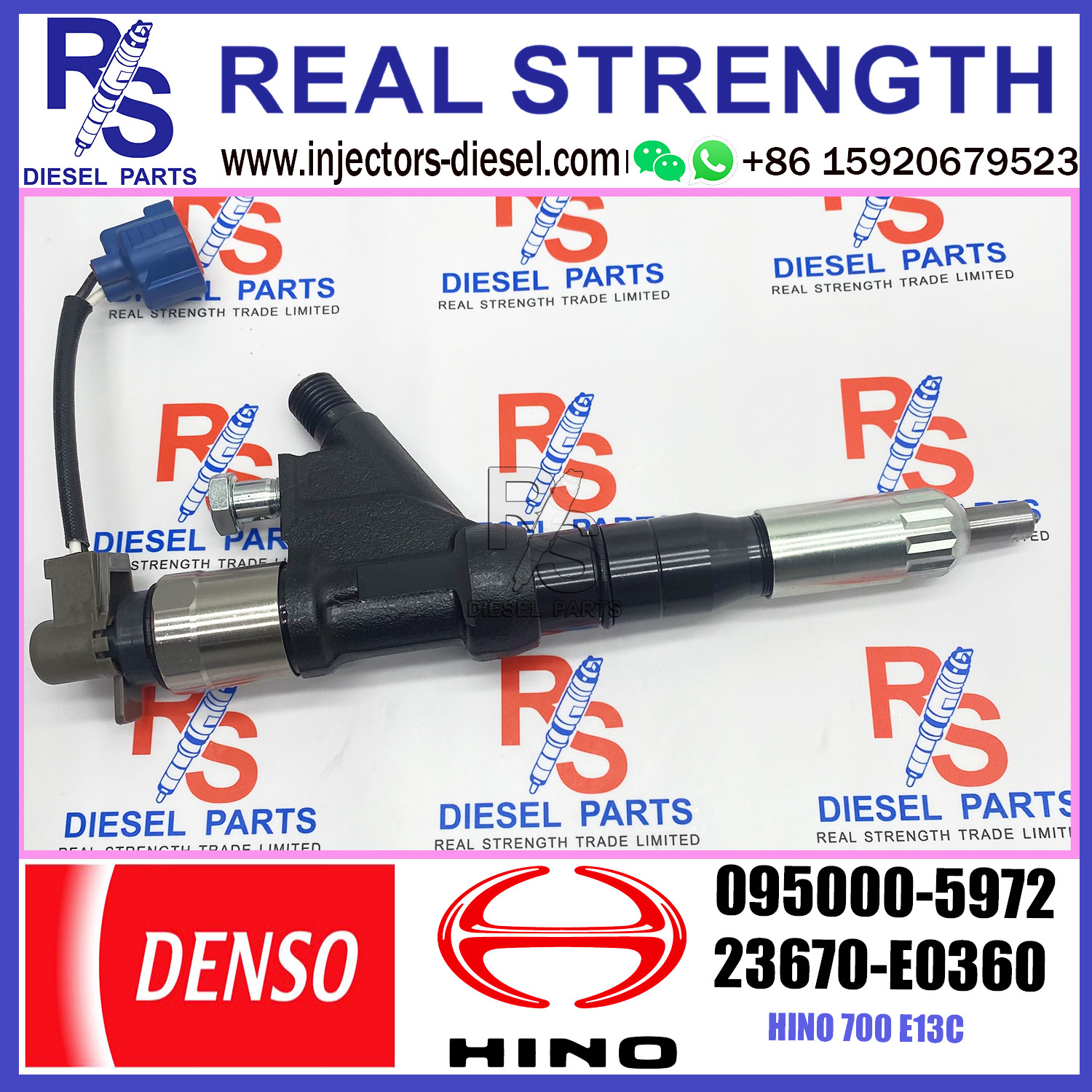 common rail injector 095000-5990 9709500-599 23910-1410 23670-E0311 for Hino 500 Series Injector