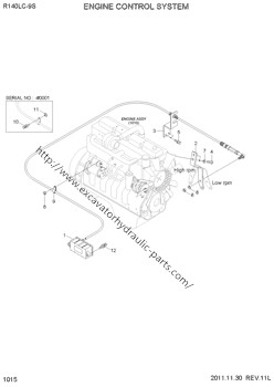 Accel Drive 21EN-32300 Excavator Spare Parts For Hyundai R110 R150 R260LC-9S Throttle Motor Assembly