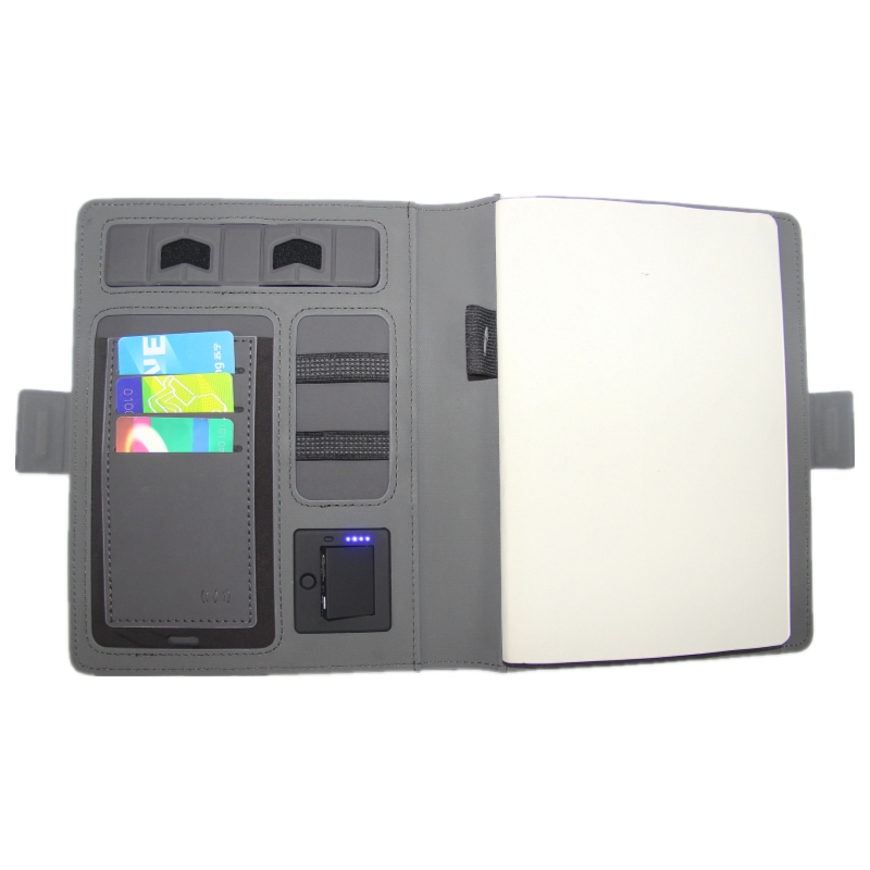 A5 Grey Wireless Charging Notepad , Ultrathin Junior Padfolio 5x8