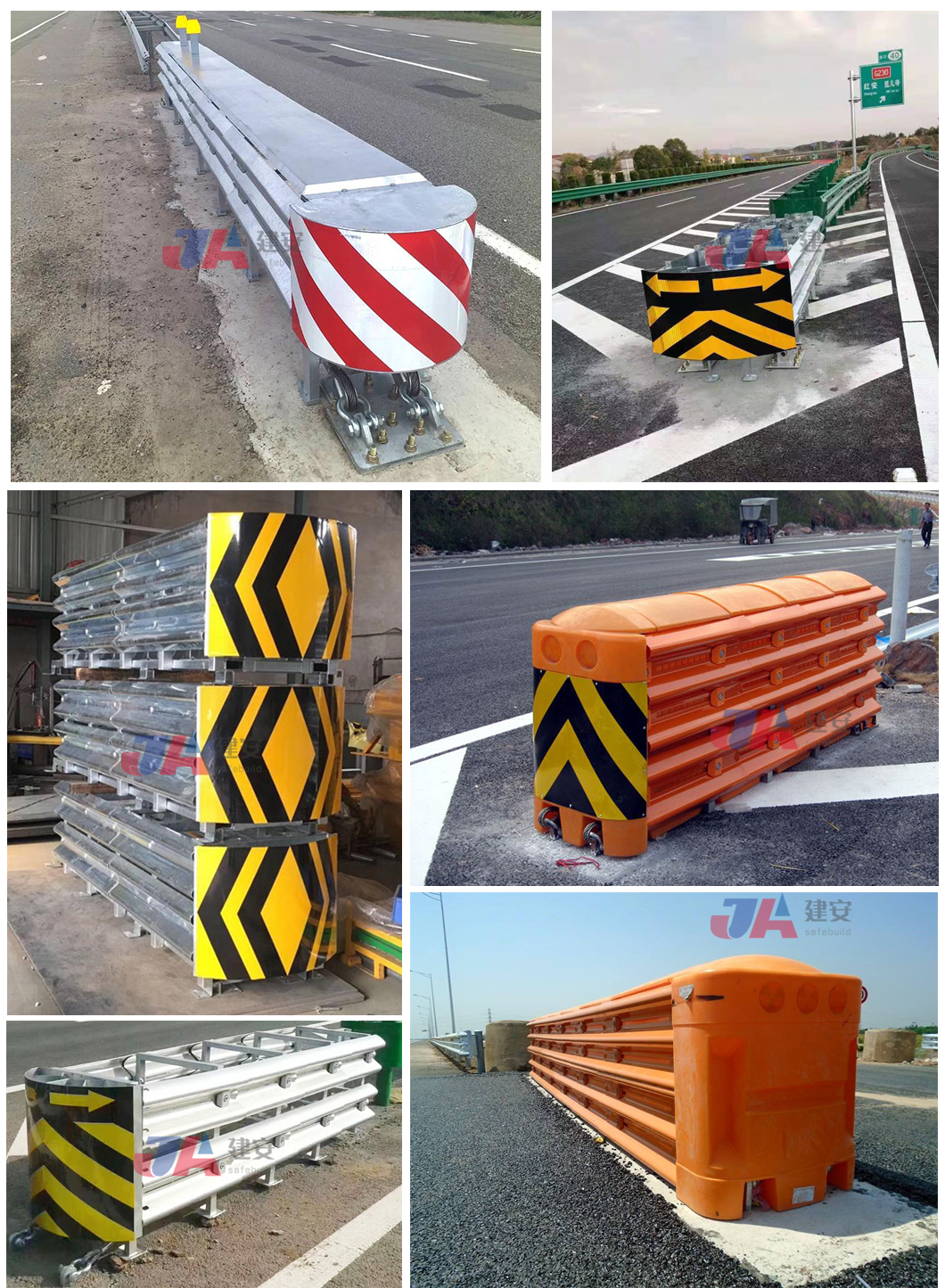 Standard AASHTO M-180 Steel Barrier Anti Collision Crash Cushion Traffic Safety