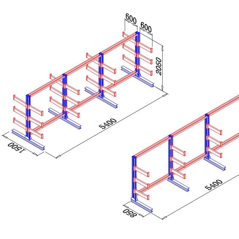 ODM Cantilever Racking System Q235B Pallet Racking Timber Shelves
