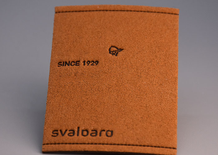 Embossed Recessed Logo Jean Leather Patches Custom For Garments