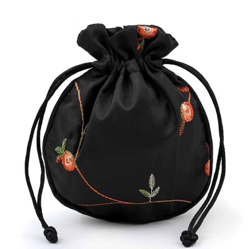 Multicolor Mini Chinese Silk Drawstring Bag Brocade Damask Jewelry Pocket Purse Gift Bags
