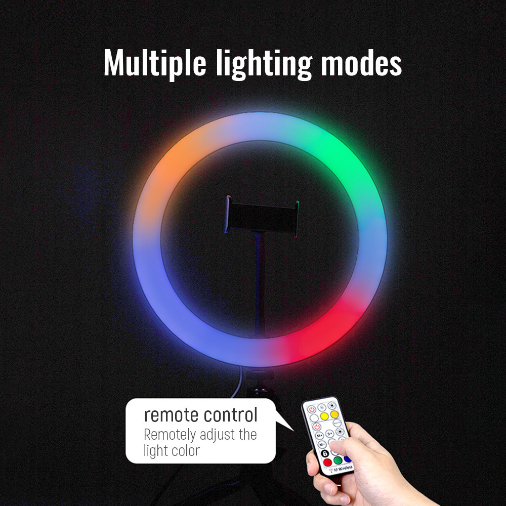 26cm 2800K Ring Supplementary Lamp , Standing Ring Light With Phone Holder