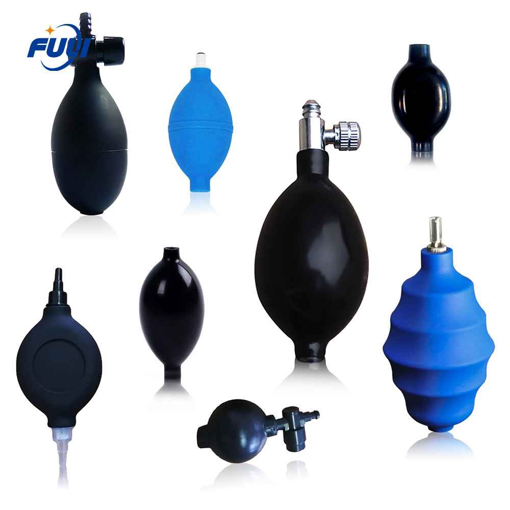 OEM Color Rubber PVC Air Inflatable Bulb Air Hand Pump Air Puffer Ball With Metal Needle