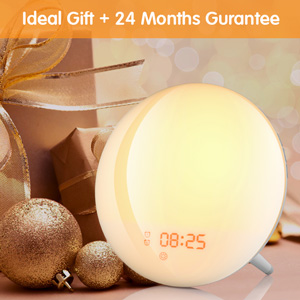 Snooze Colored 30 Levels Wake Up Alarm Clock Light Sunrise Simulation Sunset Fading
