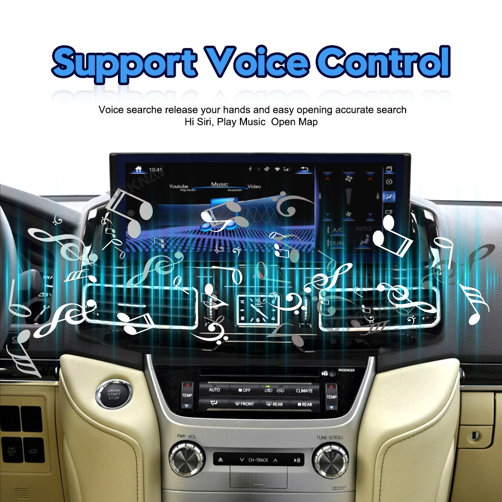 12.3 Inch Touch Sreen Stereo For 20016-2020 Toyota CRUISER LC200 GPS Navigation Multimedia Player Wireless Carplay BT 4G