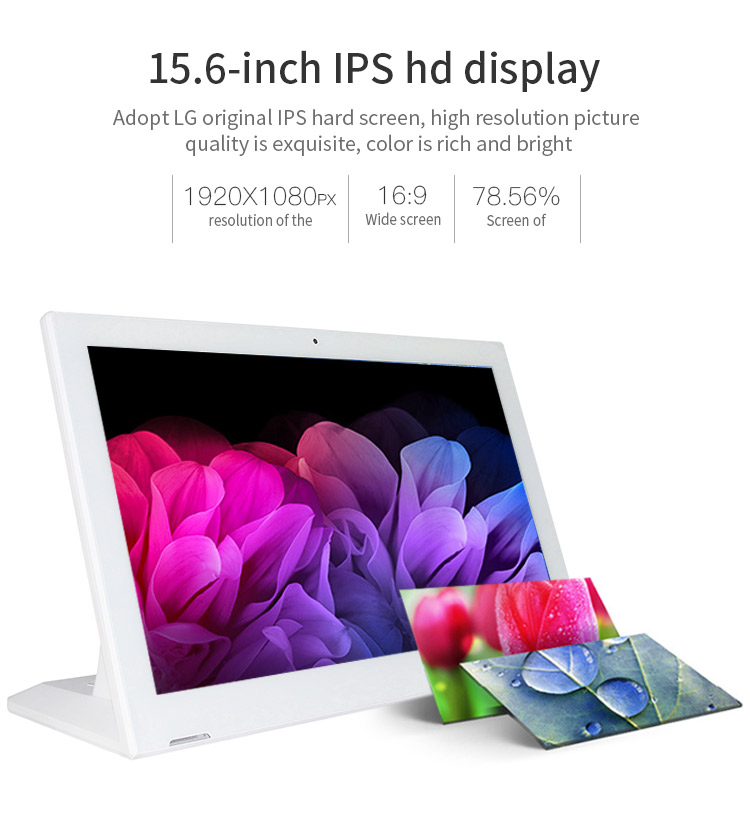 Desktop android tablet pc pos NFC 17.3 inch 15.6 inch kiosk advertising IPS HD display