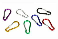Custom Logo Printed Aluminum Carabiner with lanyard and keyring,Carabiner with Strap & Keyring