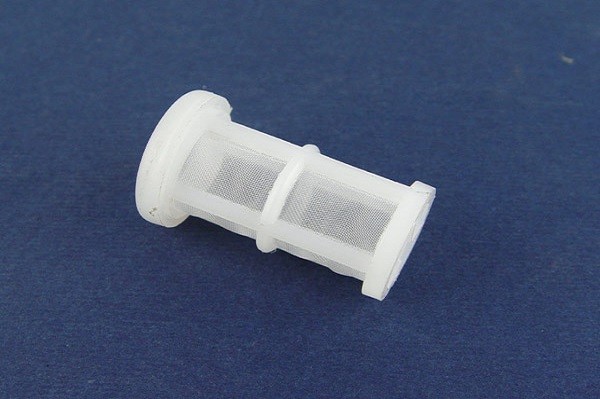 Molded Plastic Filters For Automotive Industry Filtration Parts molded with synthetic mesh and metallic meshes