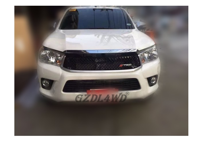 Hilux Revo Front Grill Mesh Guard Modified TRD Style Imitation Carbon Fiber 2015 2016