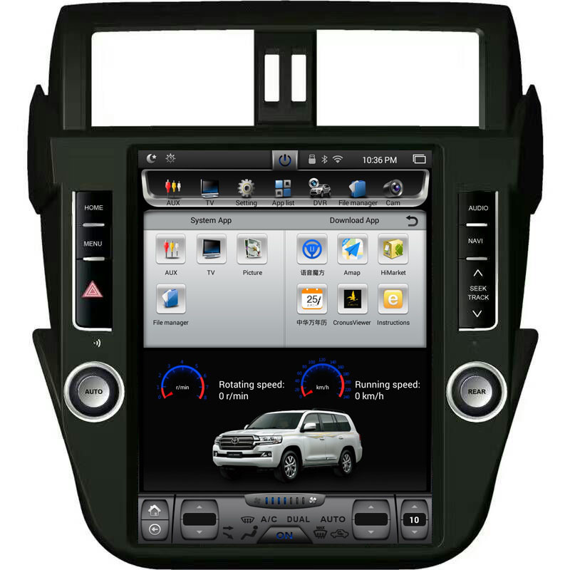 Ouchuangbo vertical screen car audio stereo radio for Toyota Prado 2014-2016 8 core android 6.0