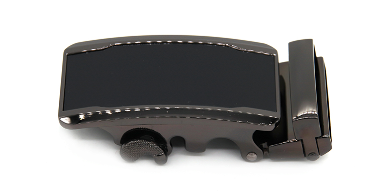 Black Custom Metal Belt Buckle , Zinc Alloy Auto Lock Belt Buckle
