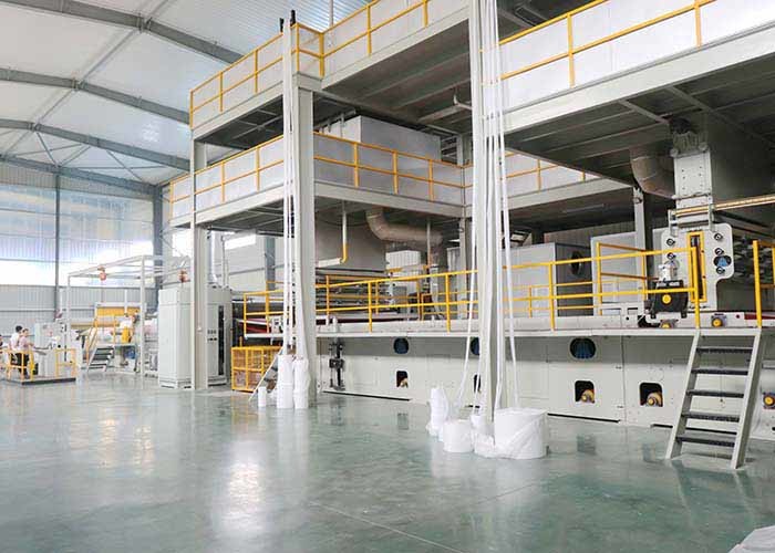 1200mm 800KW Spunbond Nonwoven Fabric Machine Air Drawing High Speed