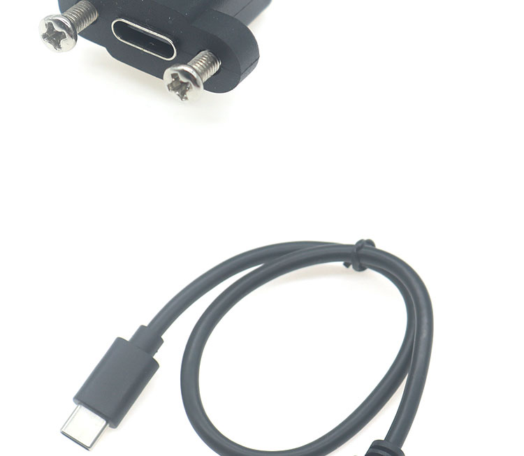 30cm 50cm Screw Panel Mount Male to Female USB Type C 3.1 Extension Cable