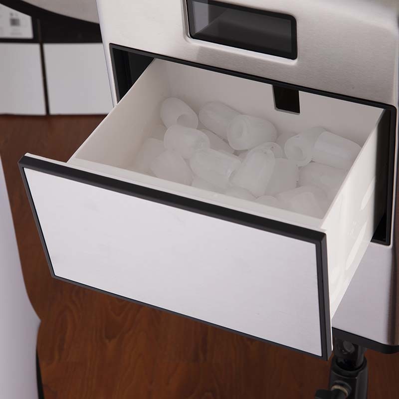 Black Silver Counter Top LED Touch Portable Mini Ice Maker Stainless Steel