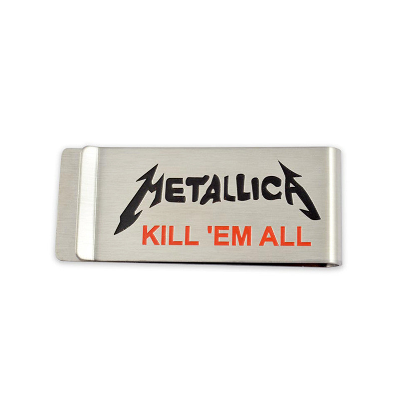 Promotional Stainless Steel Money Clip Tickey Folder Logo Customized