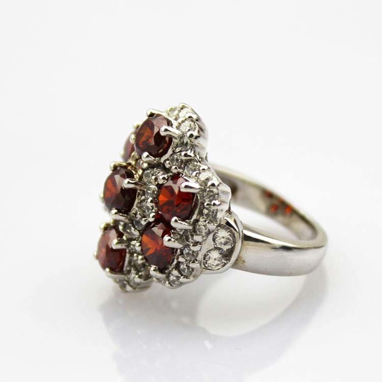 Fashion Jewelry Larger 925 Silver Ring with Created Blue Cubic Zircon Ring(FR009)