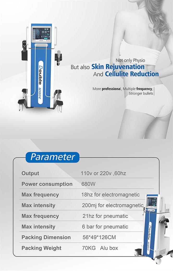 ESWT Therapy Machine Double Wave Shockwave Ultrasound Therapy Erectile Dysfunction Machine Shock Wave For Man