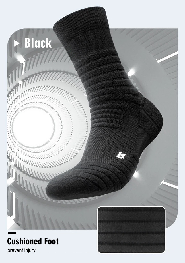 Custom Logo Cushioned Basketball Socks Athletic Men Padded Cotton Socks