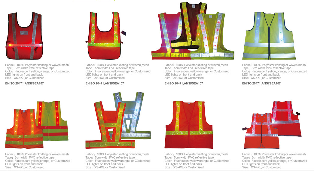 Customized Yellow Reflective Vest Hi Vis 100% Polyester High Visibility Vest