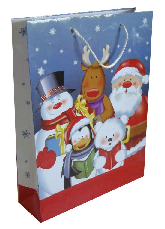 Christmas paper bag/Fancy Christmas paper gift bags/paper bags for christmas