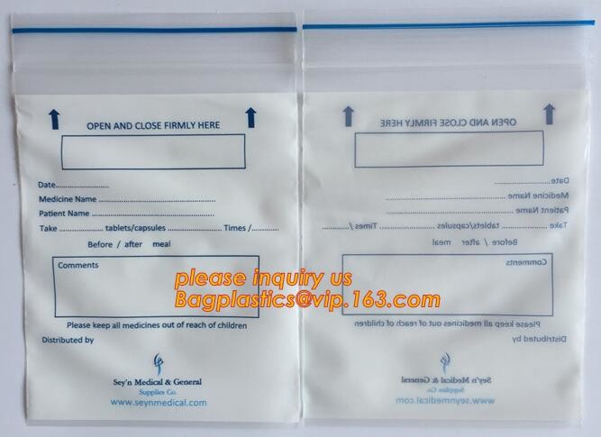 tablets pills packaging bag, poly medical dispenser k bag drug zipper bags reclosable bags, zipper bag medical min
