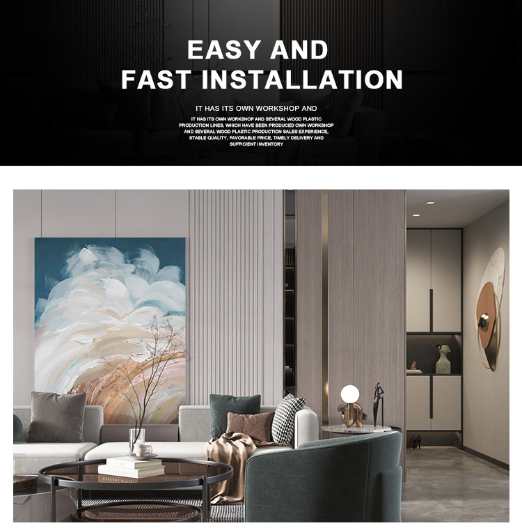 Interior Customized Waterproof Wood Grain Bamboo Charcoal Wood Veneer Wall Panels