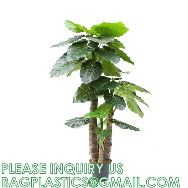 Artificial Monstera Deliciosa Plant 37" Fake Tropical Palm Tree, Perfect Faux