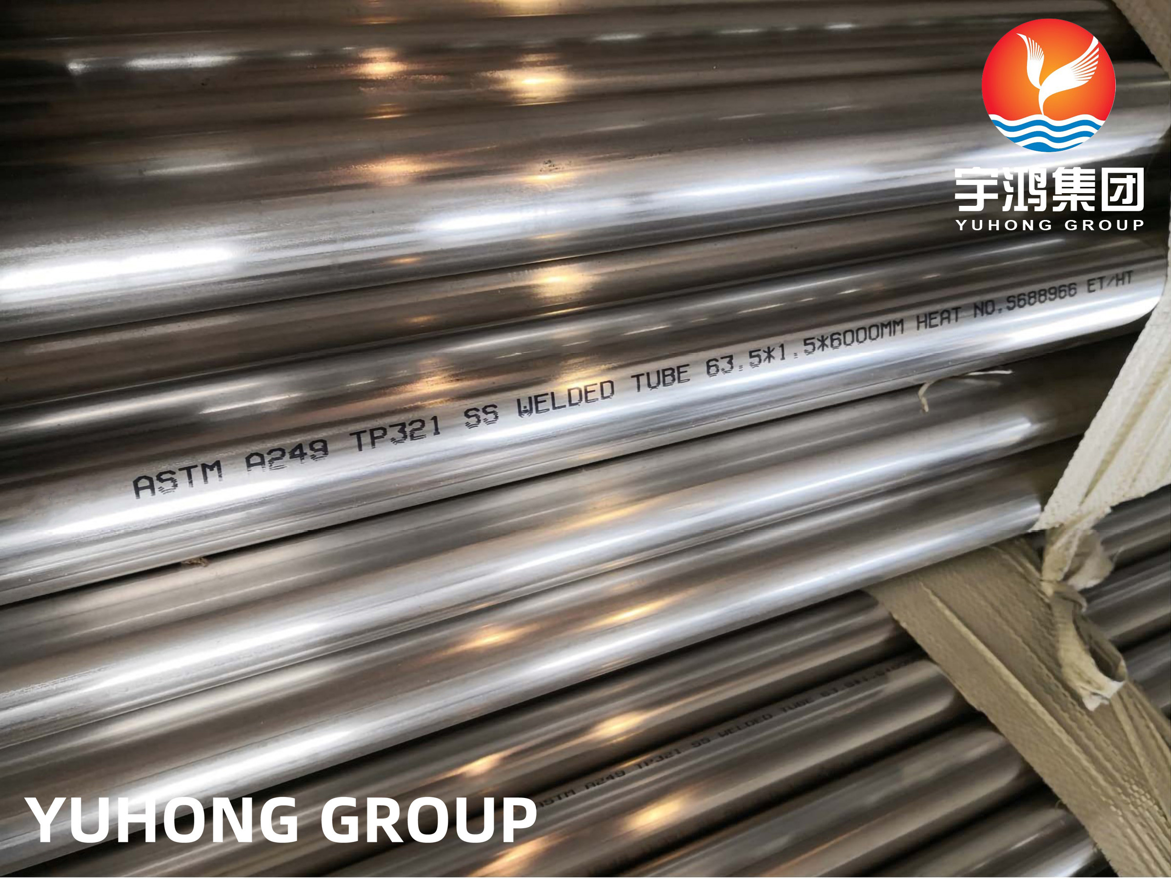 Bright Annealed Stainless Steel Welded Tube A249 / SA249 TP321 1.4541 TP304 TP316L