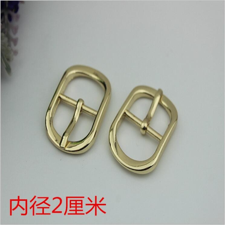 Fashion popular hardware accessories 20 mm zinc alloy gold oval pin buckle for shoes clothing hardware accessories