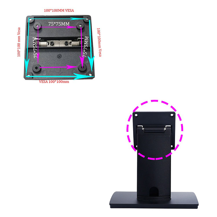 75*75 Mm 100*100mm POS System Accessories Stable Pos Tablet Stand