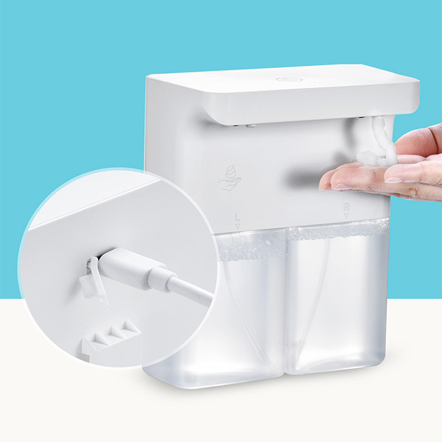 USB Restaurant Hand Soap Dispenser 600ML Polypropylene White Plastic