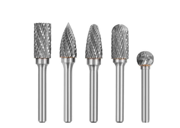 Cemented Tungsten Carbide Rotary Burrs Cross Cut For Stainless Steel Cutting
