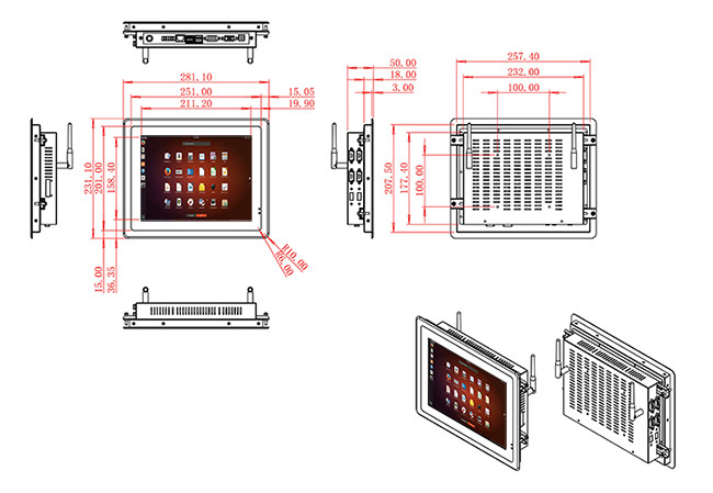 10.4-Inch Embedded Linux Display for Industrial Control Systems and HMI Applications