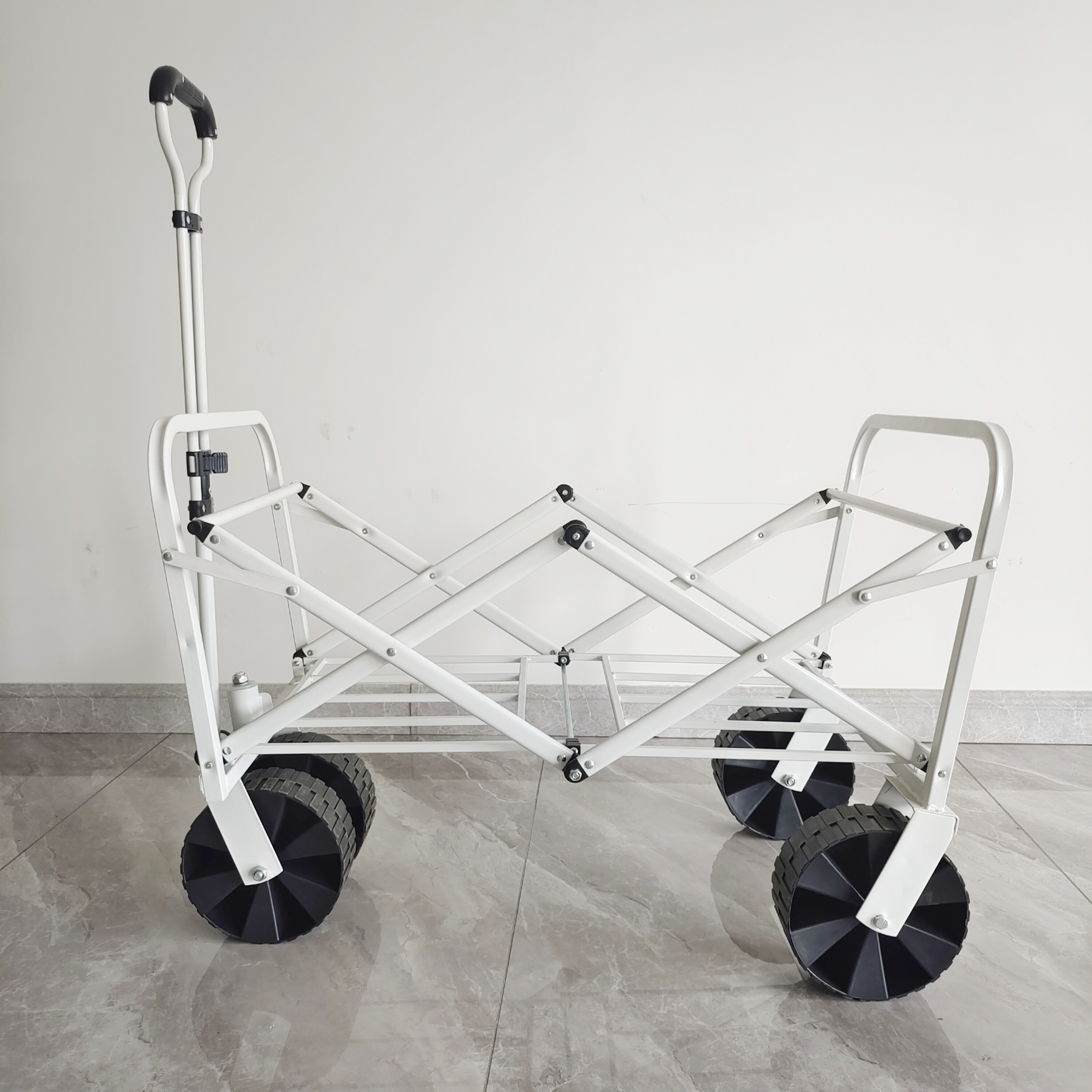 Customized Collapsible Body Structure PP Wheels Beach Cart Folding Camping Wagon