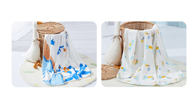 100% Bamboo Printed Gauze Fabric