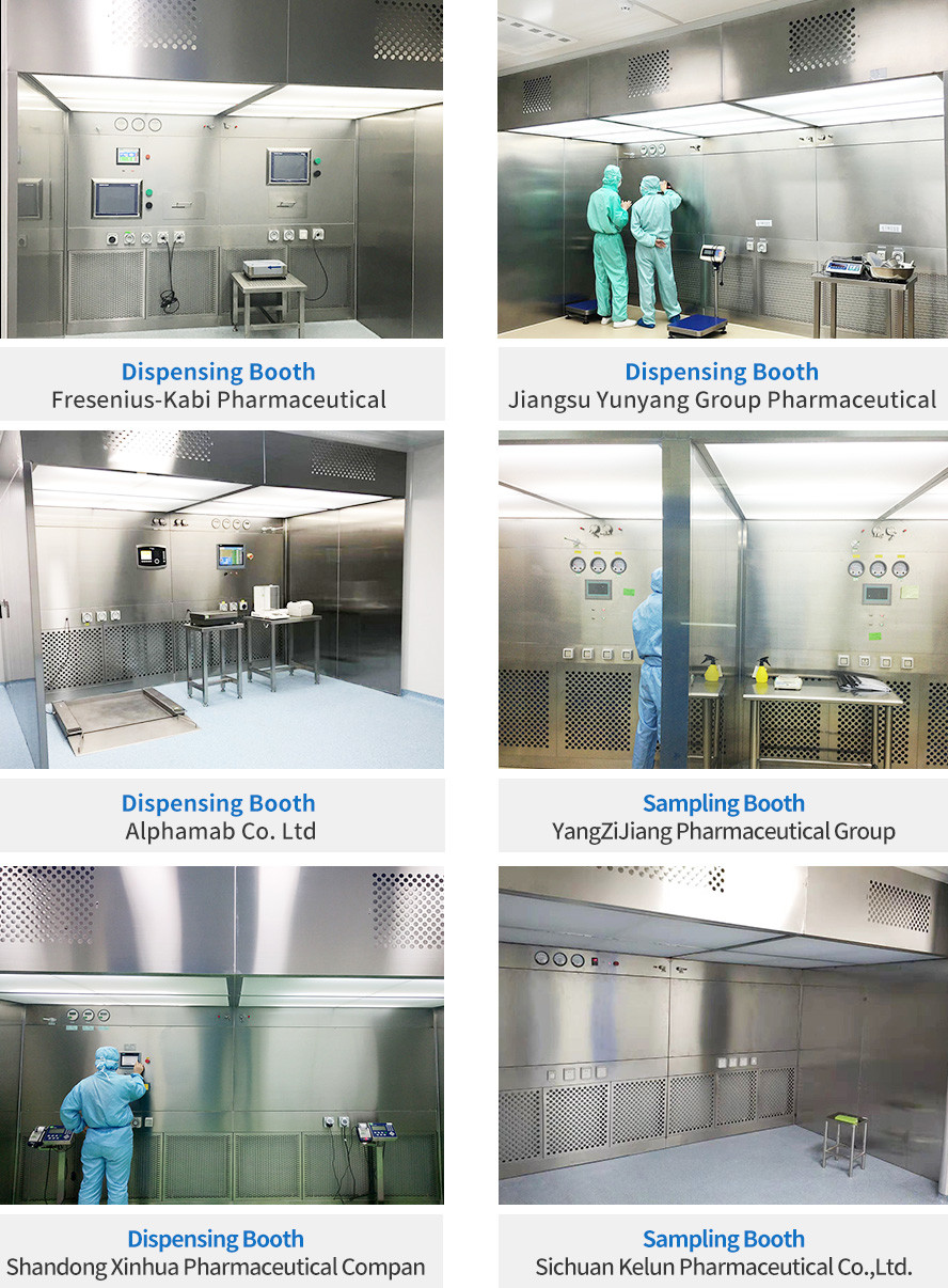 Class A Clean Room Equipments Sampling Booth Dispensing Booth With Control System