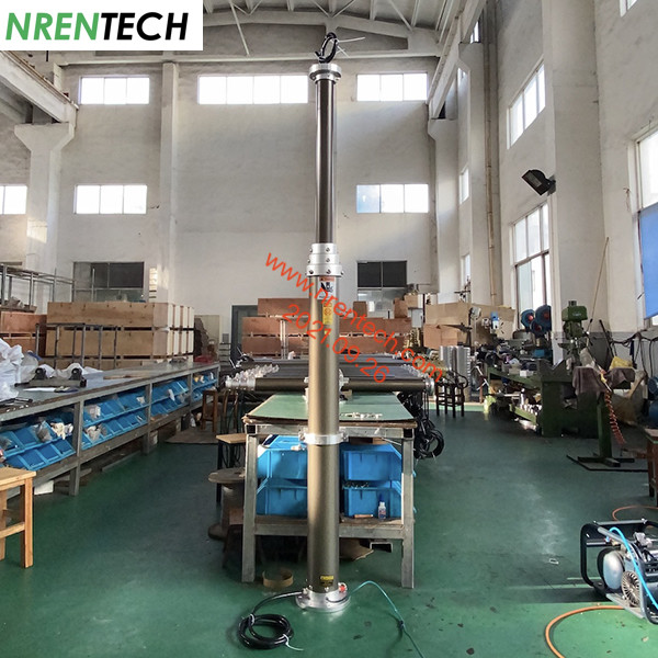 4.5m pneumatic telescopic mast for mobile CCTV vehicle-inside CCTV wires