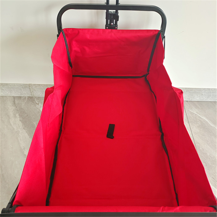 Wide Wheels Practical Foldable Beach Cart Welding Industrial Storage Folding Wagon