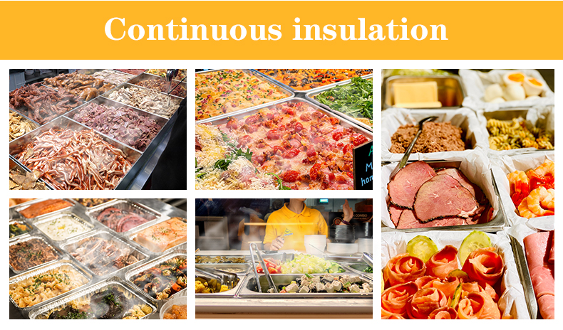 270*330*100mm Pan Size 220V Glass Cover Bain Marie with 3/4/5/6 Plates Professional