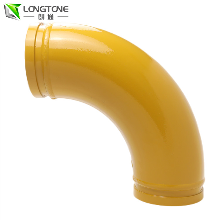 148mm Concrete Pump Pipes Elbow , Customized Carbon Steel Bend Pipe