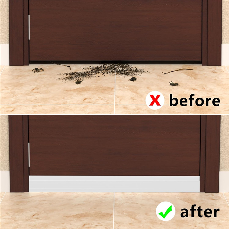 Door Draft Stopper Under Door Draft Blocker Insulator Door Sweep Weather Stripping Noise Stopper Adhesive