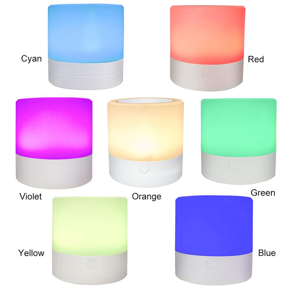 USB Rechargeable 70 Lumens H72mm Touch Sensitive Night Light For Nursing Baby
