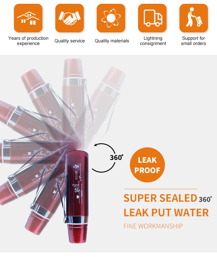 China manufacturer Stainless steel vacuum thermos water bullet bottle