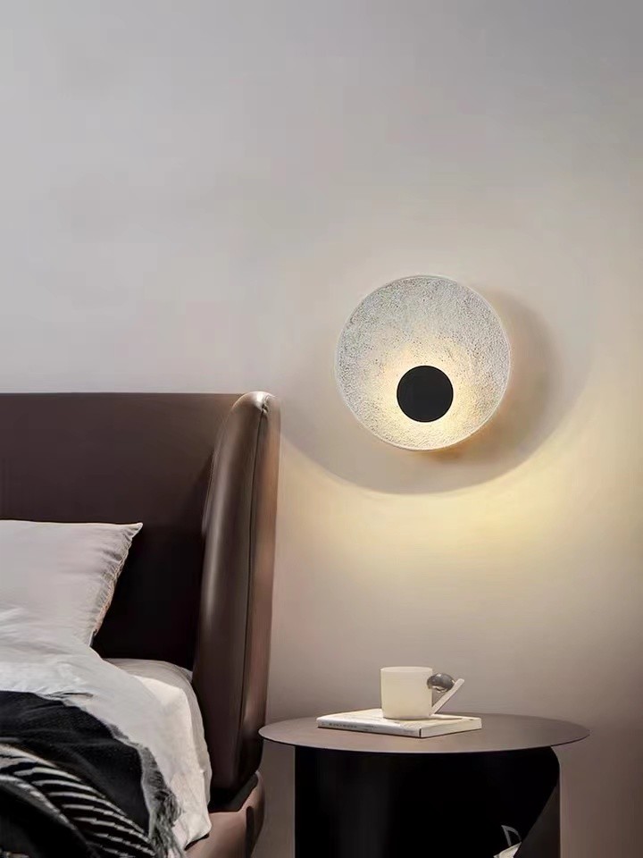 Decorative Luxury Stair Lamp Round shade Led Moon Wall Lamp For Hotel