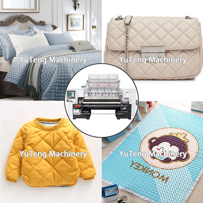 Computerized High Speed Multi Needle Shuttle Quilting Machine For Seat Cover Bedspread