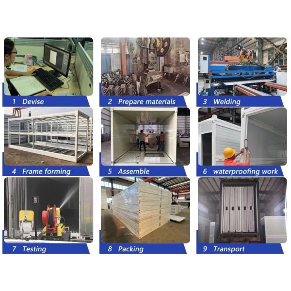 Eco Friendly Folding Prefab Houses Container High Strength Steel Fold Up Container House