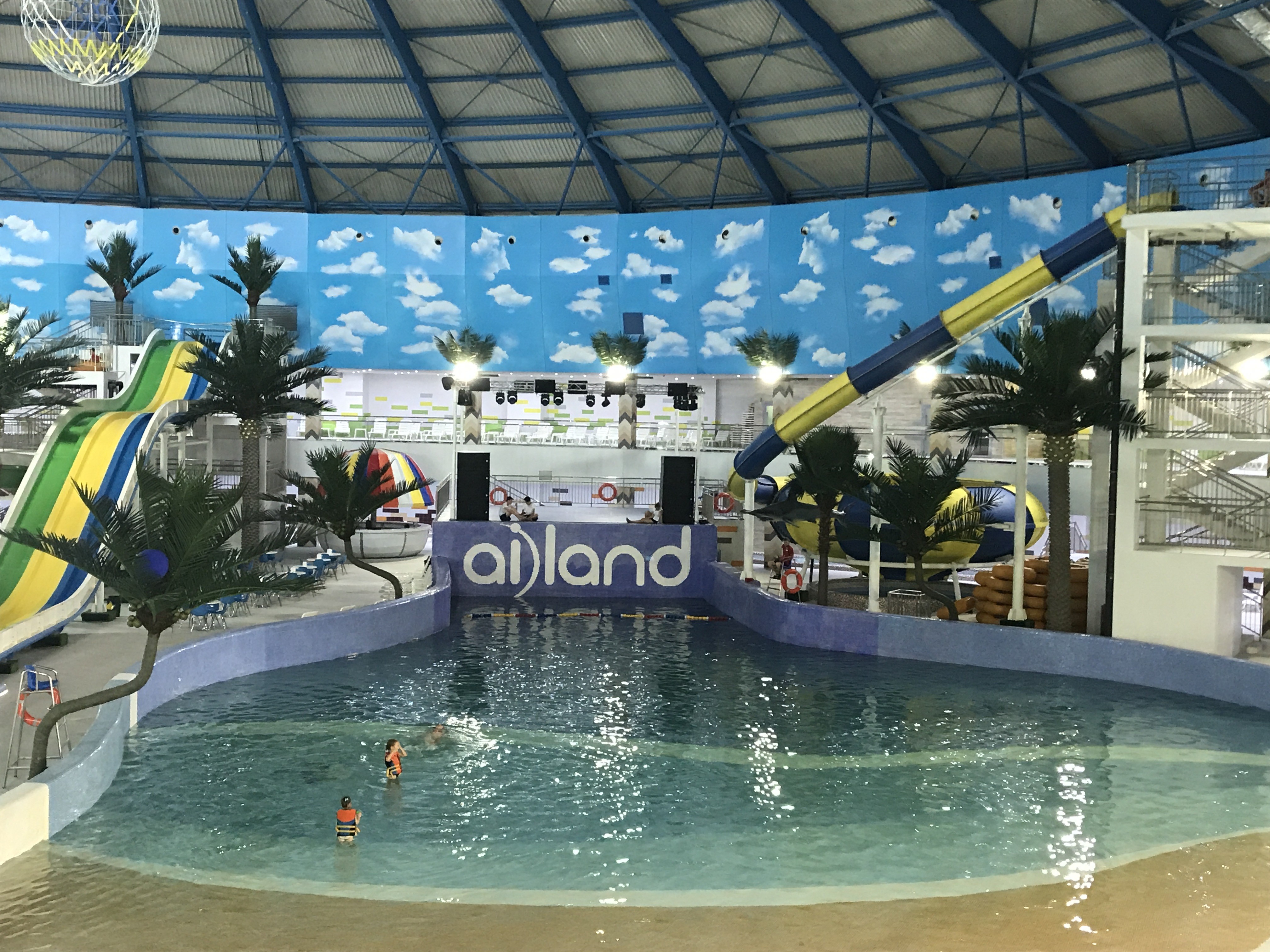 Customized Kazakhstan Astana Indoor Fiberglass Pool Water Slide Park Project