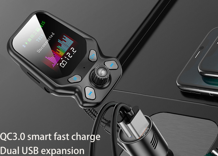1.77inch Screen Bluetooth Car Kit FM Transmitter Wireless Radio Adapter 93g